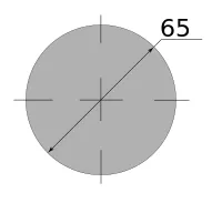 Круг алюминиевый 65, длина 3 м, марка АМГ2