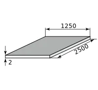 Лист оцинкованный 2х1250х2500 Zn120