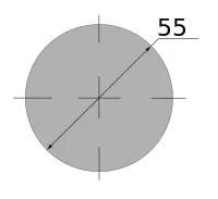 Круг алюминиевый 55, длина 3 м, марка АМГ5