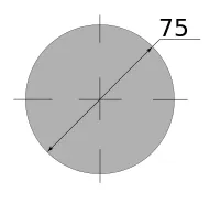 Круг алюминиевый 75, длина 3 м, марка АМГ5