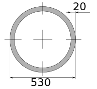 Трубы г/д 530х20, марка Ст20