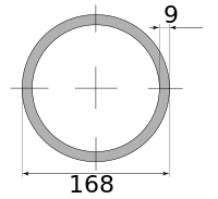 Трубы электросварные 168х9 10000-12000