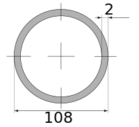 Трубы электросварные 108х2, длина 12 м