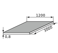 Лист алюминиевый 0.8х1200х3000, марка А5М