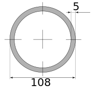 Трубы нерж бесш 108х5 ГОСТ 9941-81 Импорт, марка 10Х17Н13М2Т  5000-6000