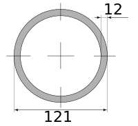 Трубы г/д 121х12, марка Ст09Г2С