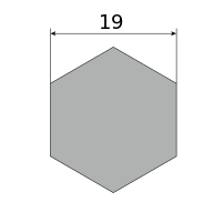 Сталь сортовая х/т калиброванная шестигранник 19, марка 40Х