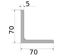 Уголок 70х70х5, длина 12 м, марка Ст3