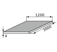 Лист алюминиевый 4х1200х3000 ИМПОРТ, марка АМЦМ (3003)